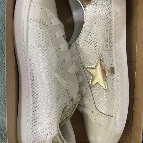 NEW Vintage Havana Carla White Snakeskin Multi Women’s Sz 8 Low Top Sneakers - Picture 7 of 7